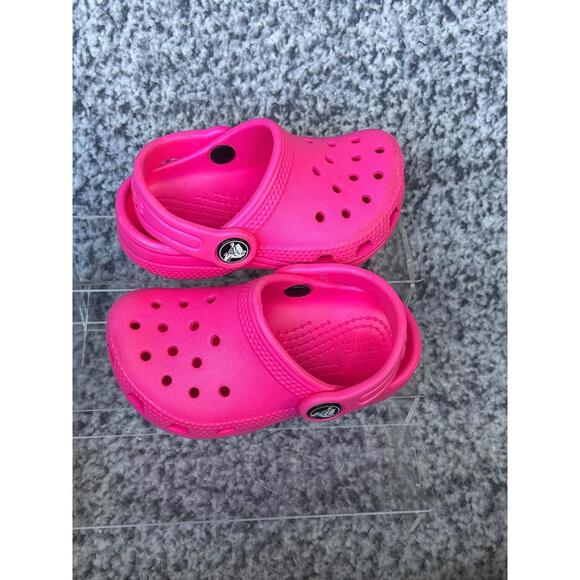 CROCS Other - Crocs Kids Classic Clogs Pink Slip On Sandals Size C6